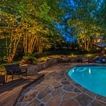 pool and trees